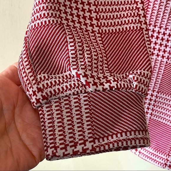 UNBRANDED Vintage Houndstooth Plaid Horse Bit Equestrian Button Front Top Sz S - Picture 4 of 9